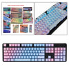 104 Keys Mechanical Switch Keyboard Keycaps PBT Keycaps  Blue Pink Gradient