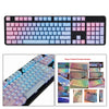 104 Keys Mechanical Switch Keyboard Keycaps PBT Keycaps  Blue Pink Gradient