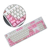 104 Keys Keycaps PBT Pink Sakura Keycaps for Cherry MX Mechanical Keyboard