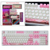 104 Keys Keycaps PBT Pink Sakura Keycaps for Cherry MX Mechanical Keyboard