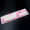 104 Keys Keycaps PBT Pink Sakura Keycaps for Cherry MX Mechanical Keyboard