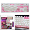 104 Keys Keycaps PBT Pink Sakura Keycaps for Cherry MX Mechanical Keyboard