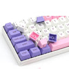 108 Key Mechanical Keyboard Keycaps Pink & Purple Dustproof Waterproof Home