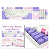 108 Key Mechanical Keyboard Keycaps Pink & Purple Dustproof Waterproof Home