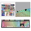 104 Keys Mechanical Switch Keyboard Keycaps PBT Keycaps  Rainbow Gradient