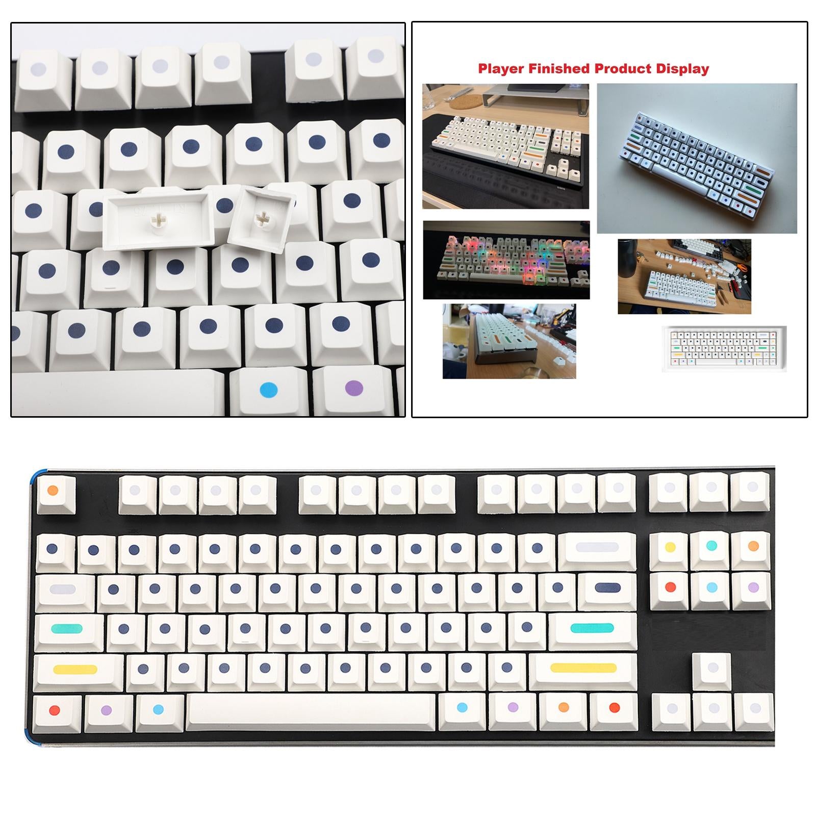 108 Key PBT Backlit Double Shot Spacebar Keycaps for Cherry MX Switch