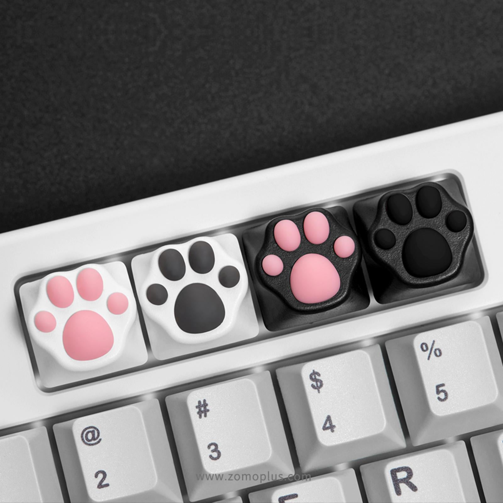 Customized ABS Silicone Kitty Paw Cat Paws Pad Keyboard key Caps Black Gray