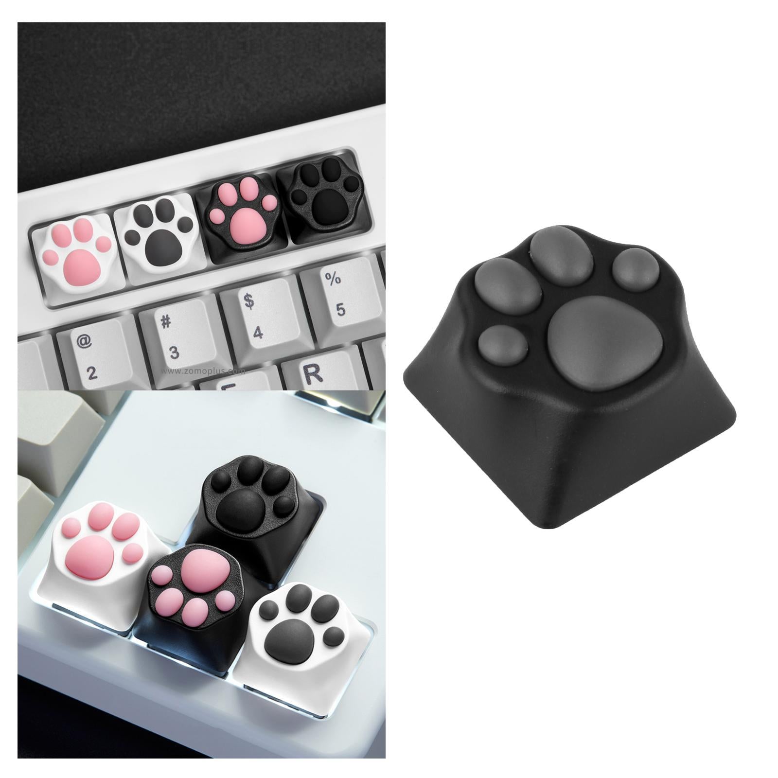 Customized ABS Silicone Kitty Paw Cat Paws Pad Keyboard key Caps Black Gray