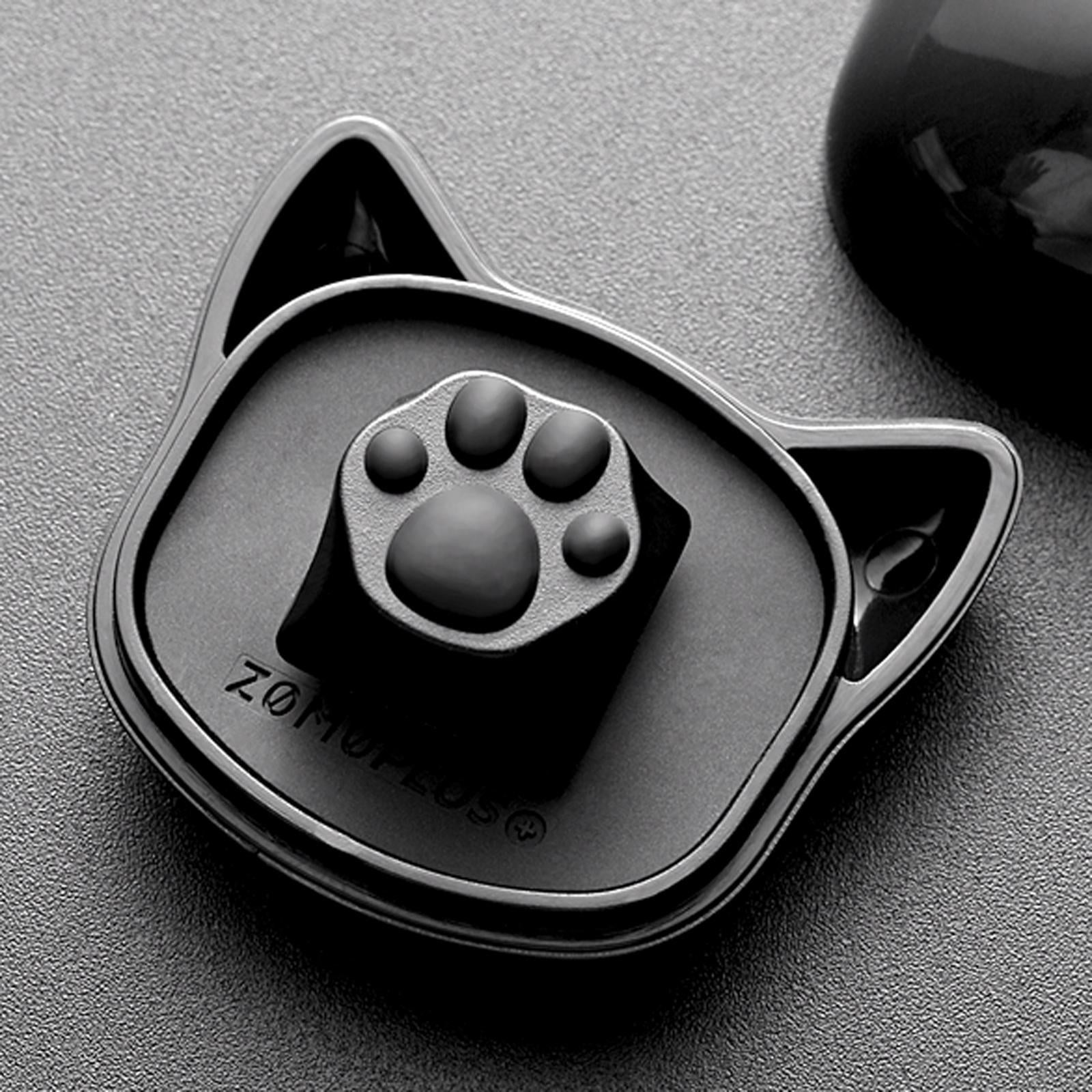 Customized ABS Silicone Kitty Paw Cat Paws Pad Keyboard key Caps Black Gray