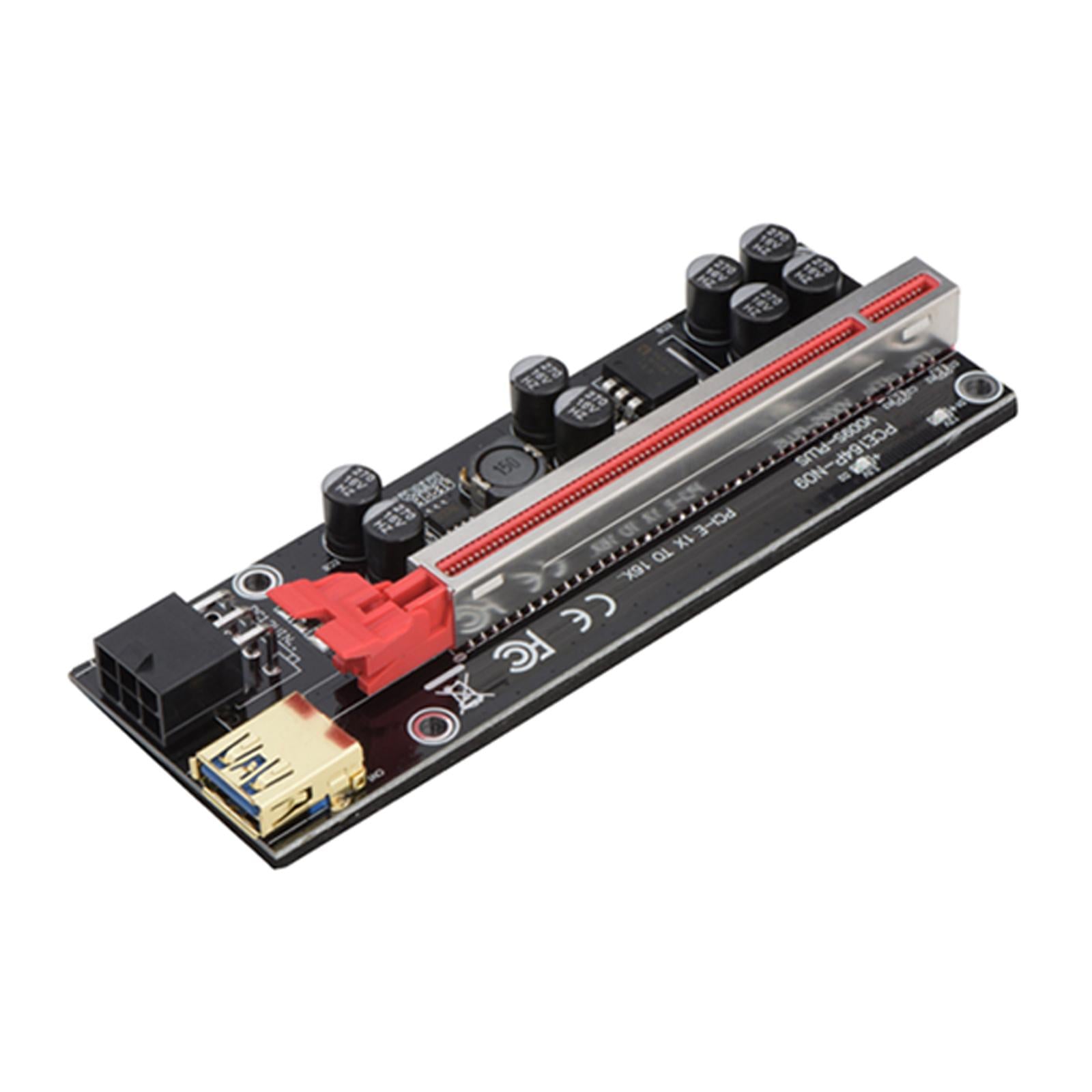 PCI-E Riser Card PCIe 1X to 16X USB3.0 Cable for GPU Mining Red Card Slot