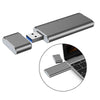 M.2 NGFF to USB 3.0 SSD Enclosure Reader 6Gbps with UASP with Key B/Key B+M Silver Gray