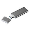 M.2 NGFF to USB 3.0 SSD Enclosure Reader 6Gbps with UASP with Key B/Key B+M Silver Gray