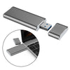 M.2 NGFF to USB 3.0 SSD Enclosure Reader 6Gbps with UASP with Key B/Key B+M Silver Gray