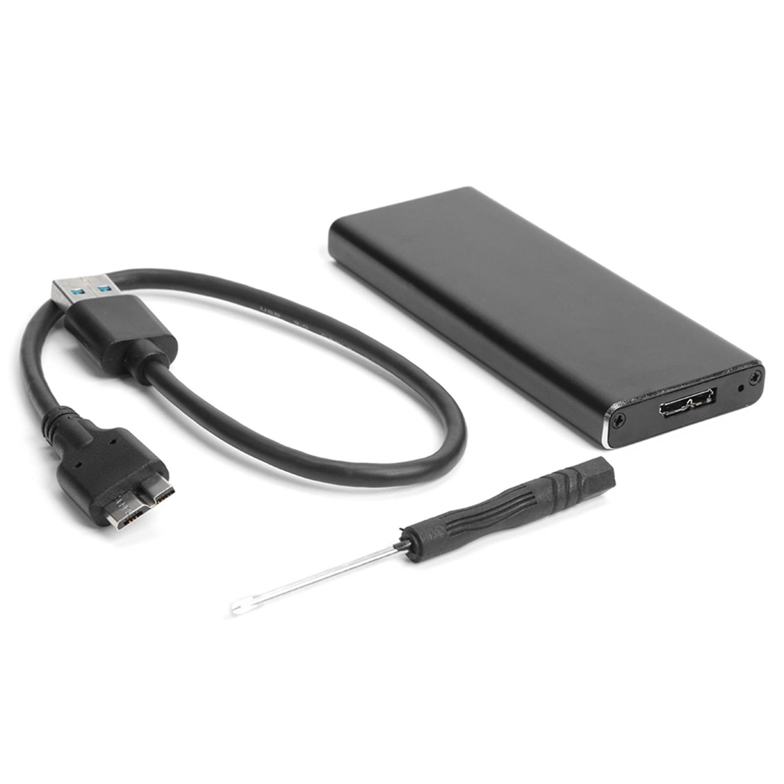 M.2 NGFF to USB 3.0 SSD Enclosure Adapter 6Gbps with UASP with Key B/Key B+M Black