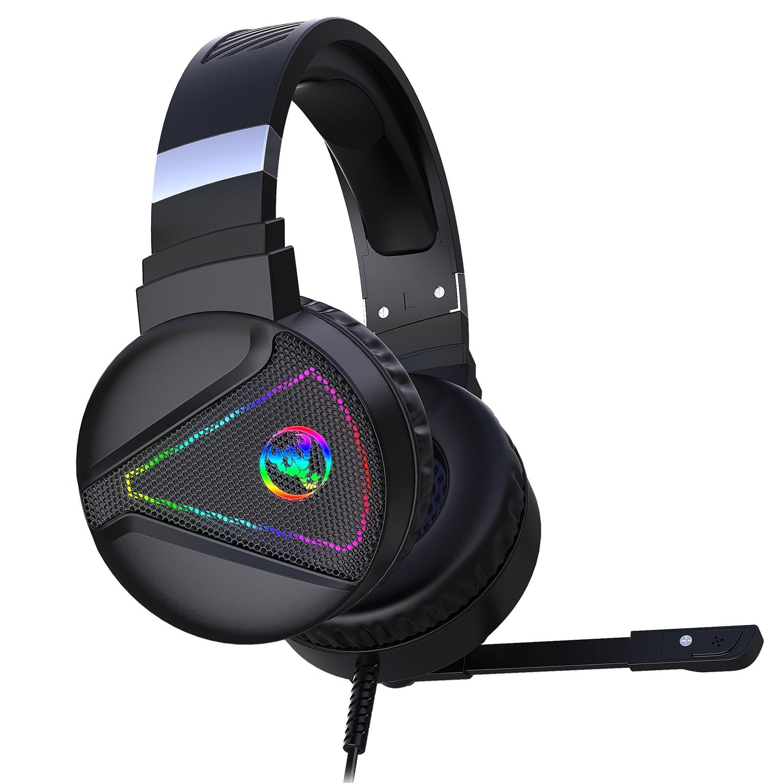 F16 3.5mm Wired Gaming Headset RGB Surround w/ Mic Headphones For PC Laptop