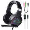 F16 3.5mm Wired Gaming Headset RGB Surround w/ Mic Headphones For PC Laptop