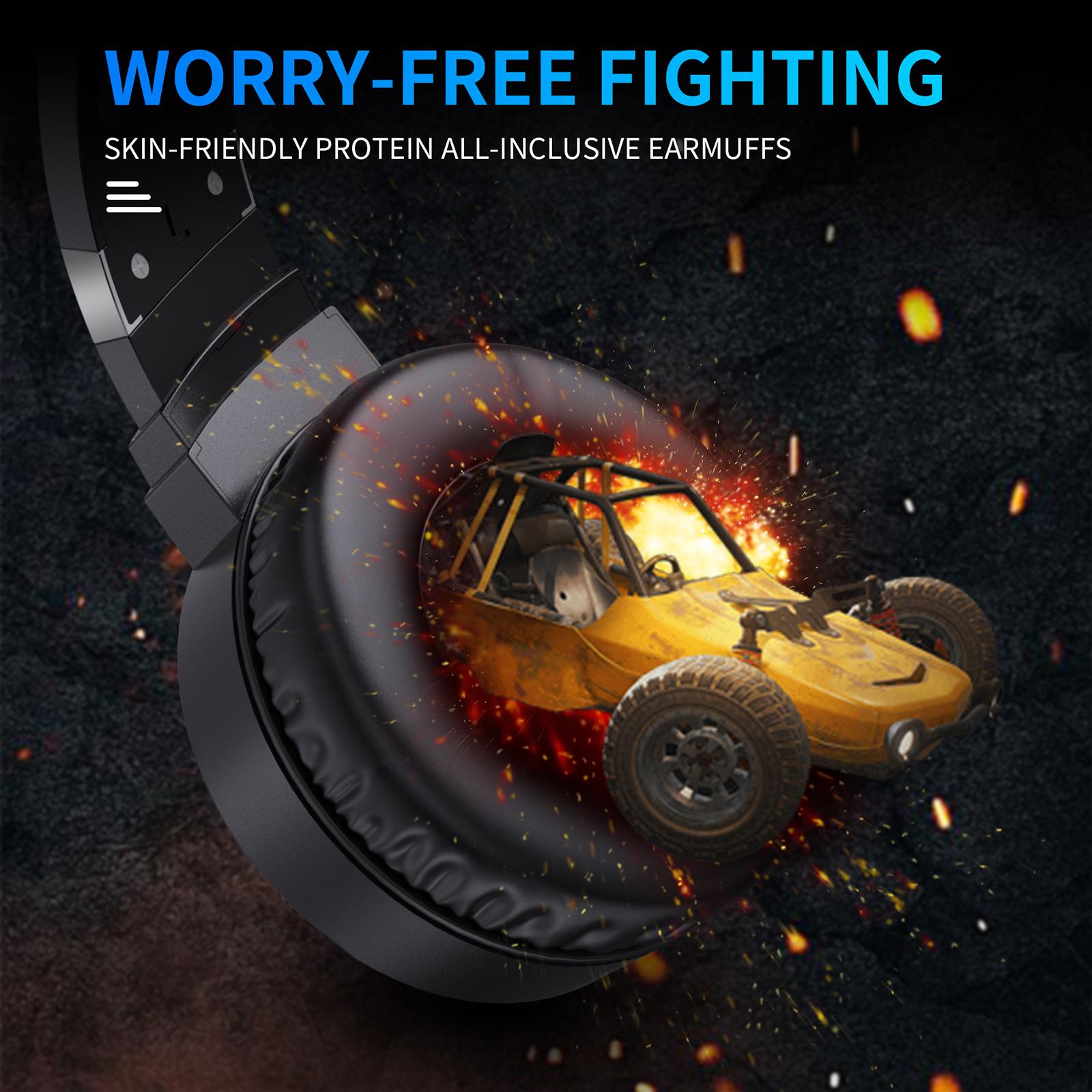 F16 3.5mm Wired Gaming Headset RGB Surround w/ Mic Headphones For PC Laptop