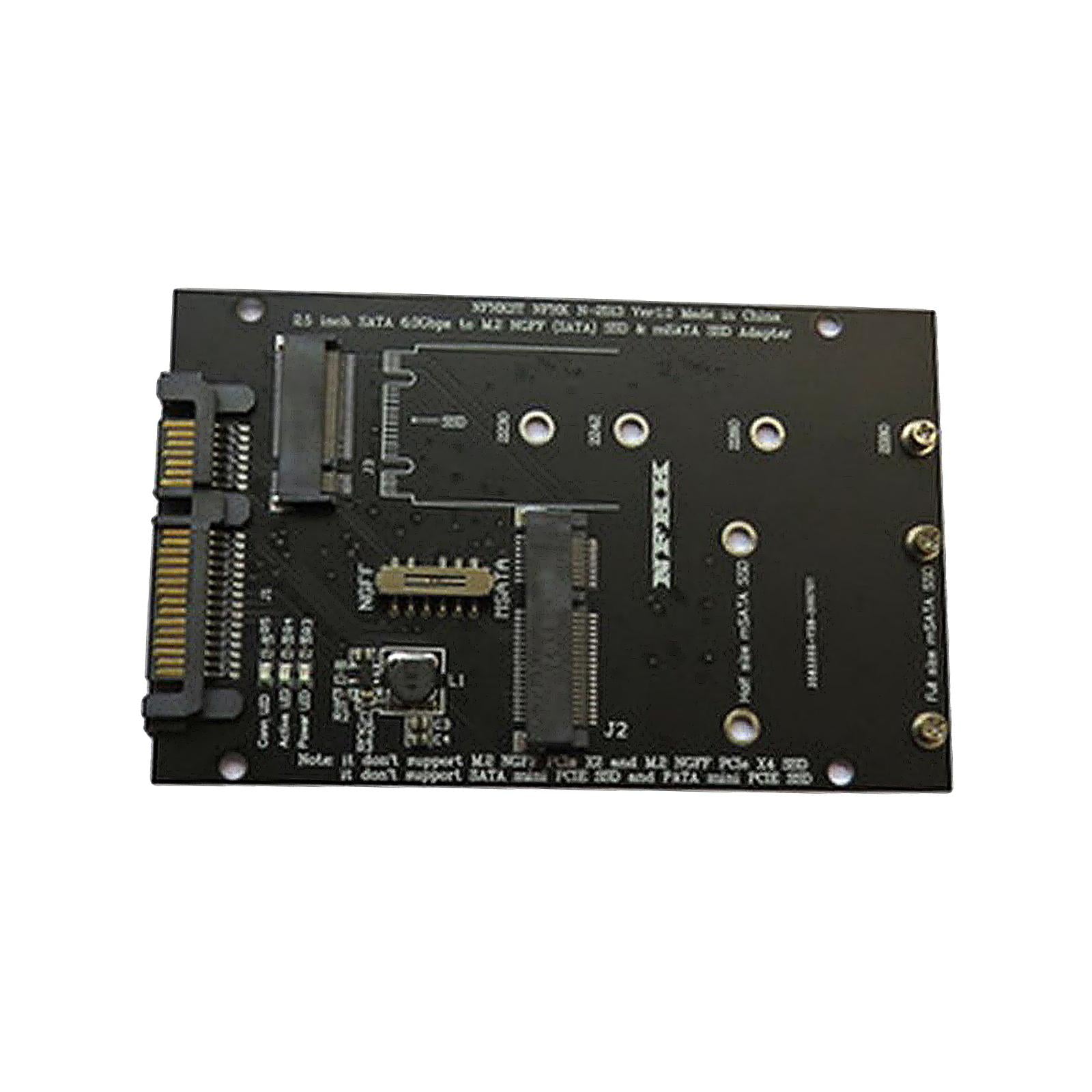 2 in 1 Dual Slot NGFF M.2/MSATA to SATA III Converter PCB Adapter Card Board