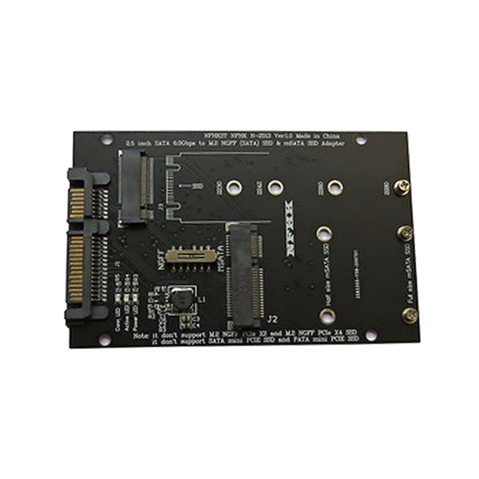 2 in 1 Dual Slot NGFF M.2/MSATA to SATA III Converter PCB Adapter Card Board