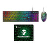 USB Wired RGB Backlit Keyboard Mouse Set Rainbow Backlit Black RGB