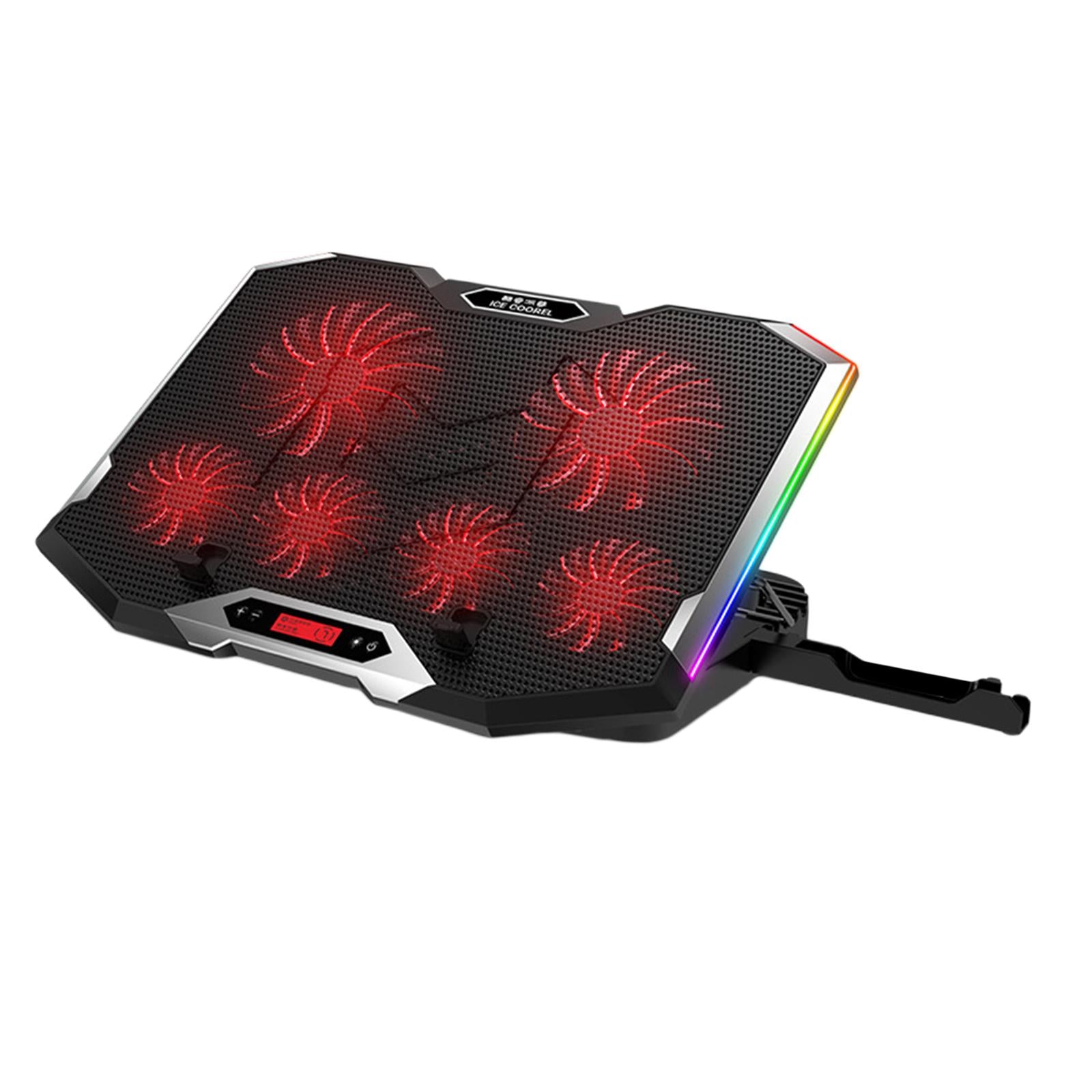 Gaming RGB Laptop Cooler Stand Cooling Pad for 12 to 18" Notebook Red