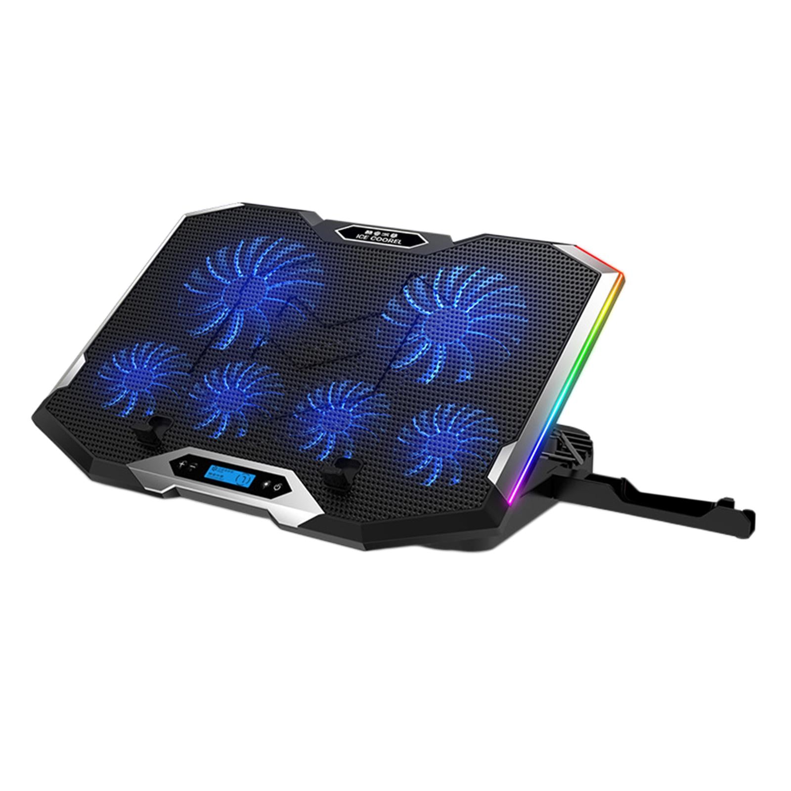 Gaming RGB Laptop Cooler Stand Cooling Pad for 12 to 18" Notebook Blue