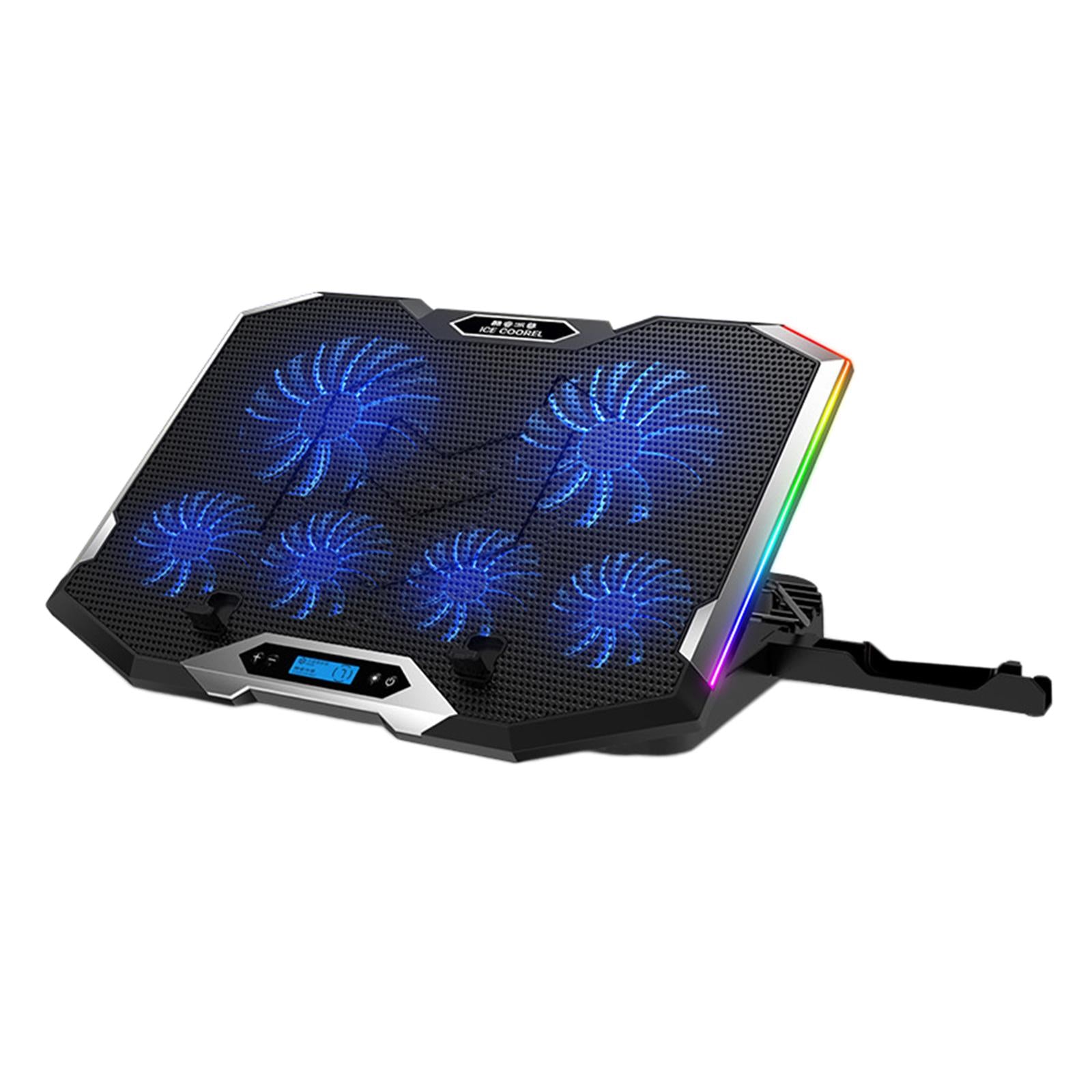 Gaming RGB Laptop Cooler Stand Cooling Pad for 12 to 18" Notebook Blue