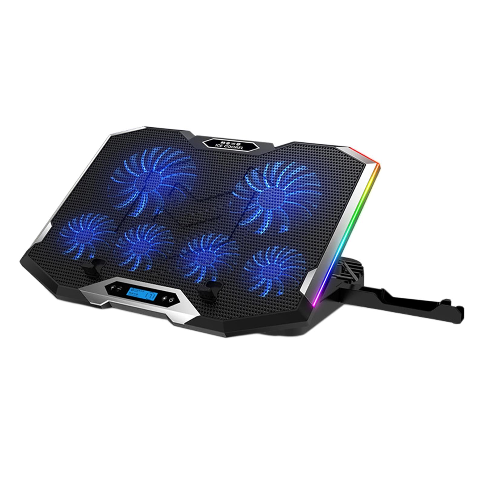 Gaming RGB Laptop Cooler Stand Cooling Pad for 12 to 18" Notebook Blue