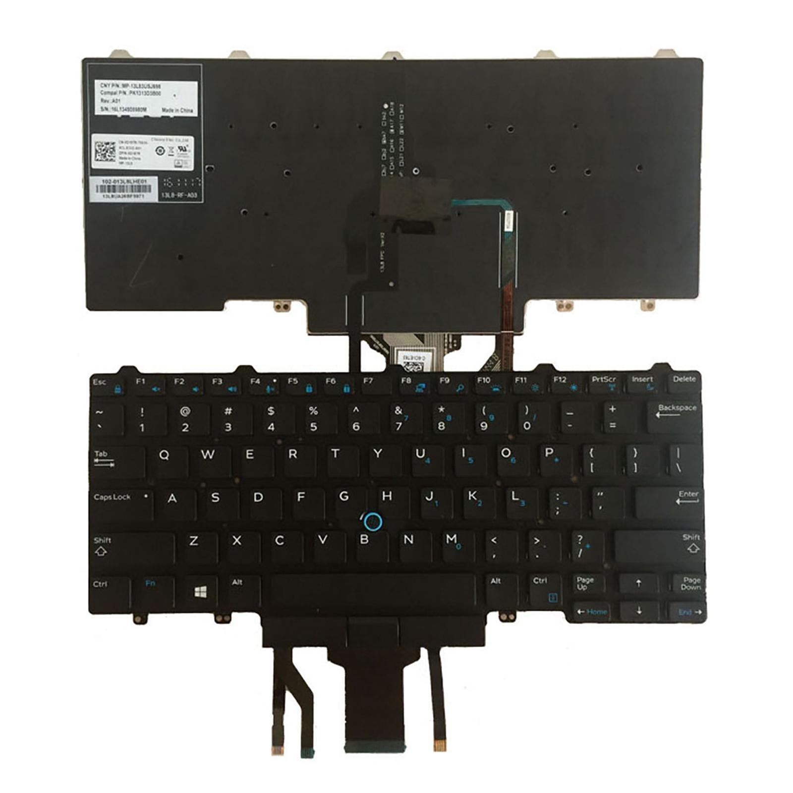 Replacement Keyboard US Layout For Dell Latitude E5450 E7250 E7450 Black