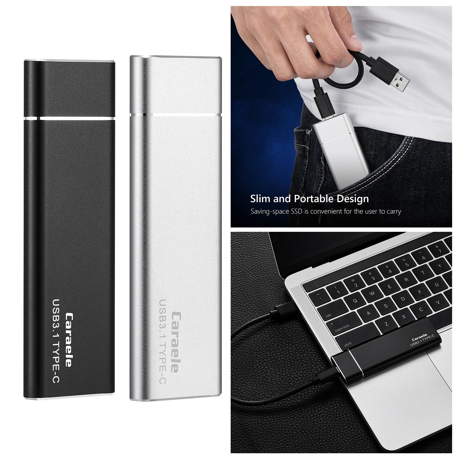 1T Alloy External Portable SSD USB3.1 for Android Tablet Laptops Black