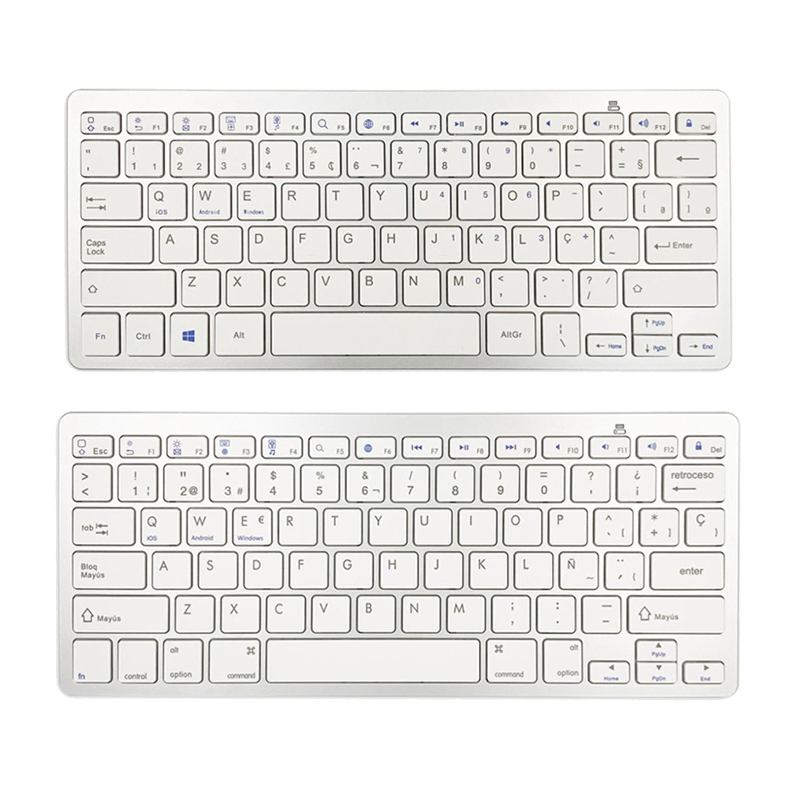 Wireless Keyboard 78-key Bluetooth Easy Use Wide Compatibility Portuguese