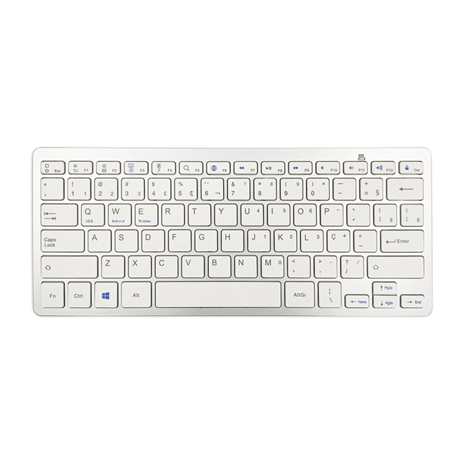 Wireless Keyboard 78-key Bluetooth Easy Use Wide Compatibility Portuguese