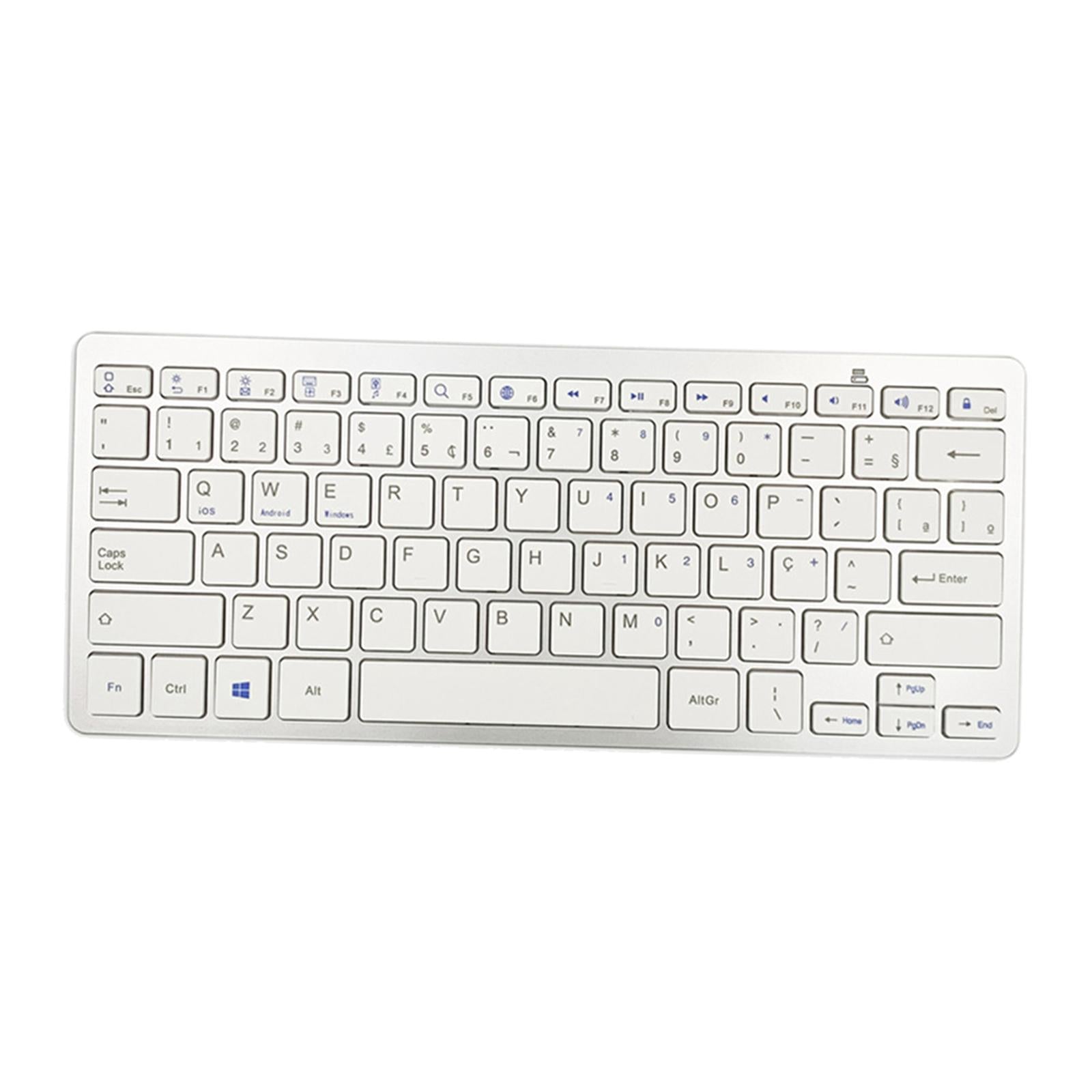 Wireless Keyboard 78-key Bluetooth Easy Use Wide Compatibility Portuguese