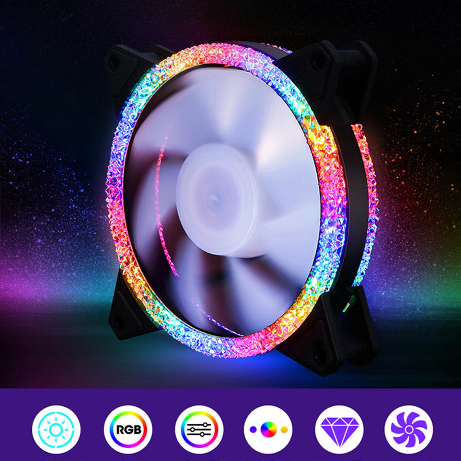 5V RGB Desktop Computer Cooler Fan Heatsink Fans 6P External Control