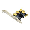 1x PCI-E 1X to 4 PCI-E 16X Slots Extender Riser Card External Adapter