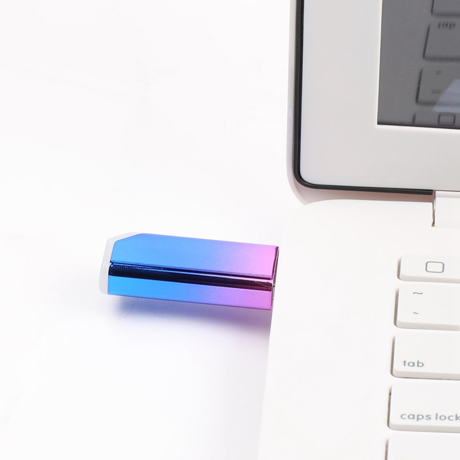 Portable USB Flash Drive USB3.0 Metal USB Memory Stick Gradient Purple 256GB