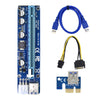 VER008C PCI-E Riser Card 6 pin PCI Express SATA Power for Bitcoin Miner