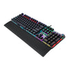 LED Backlit Mechanical Keyboard with Hand Rest Quick-Response for PC Gamers Black Switch