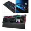 LED Backlit Mechanical Keyboard with Hand Rest Quick-Response for PC Gamers Black Switch