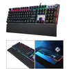 LED Backlit Mechanical Keyboard with Hand Rest Quick-Response for PC Gamers Black Switch