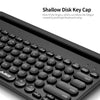 Gaming 2.4G Wireless BT Dual-mode Keyboard 79 Keys Retro Round Key Plug&play Black