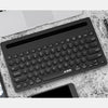 Gaming 2.4G Wireless BT Dual-mode Keyboard 79 Keys Retro Round Key Plug&play Black