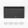 Gaming 2.4G Wireless BT Dual-mode Keyboard 79 Keys Retro Round Key Plug&play Black