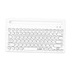 Gaming 2.4G Wireless BT Dual-mode Keyboard 79 Keys Retro Round Key Plug&play White