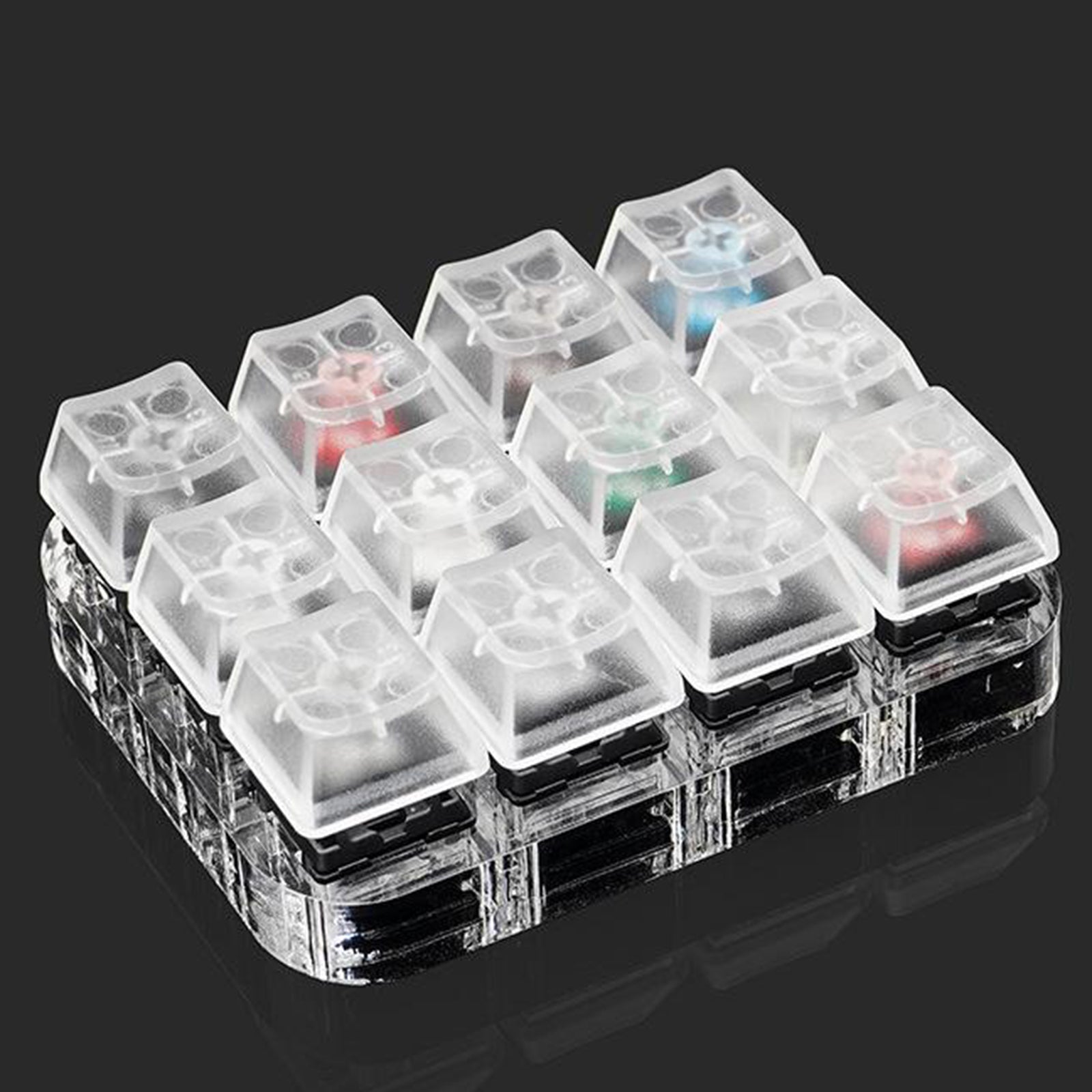 3x4 12 Cherry MX Mechanical 12 Key Switch Tester Testing Translucent Keycaps