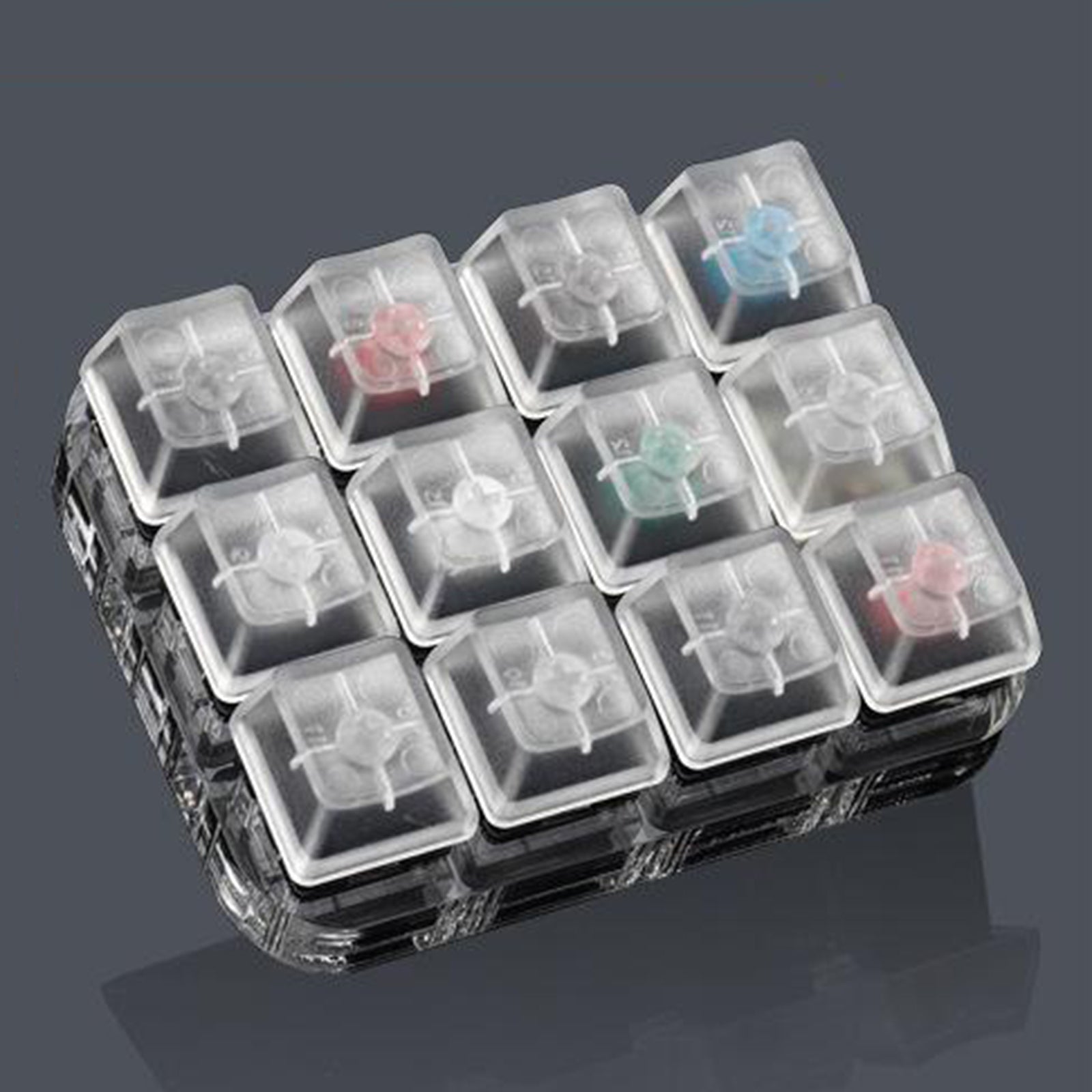 3x4 12 Cherry MX Mechanical 12 Key Switch Tester Testing Translucent Keycaps