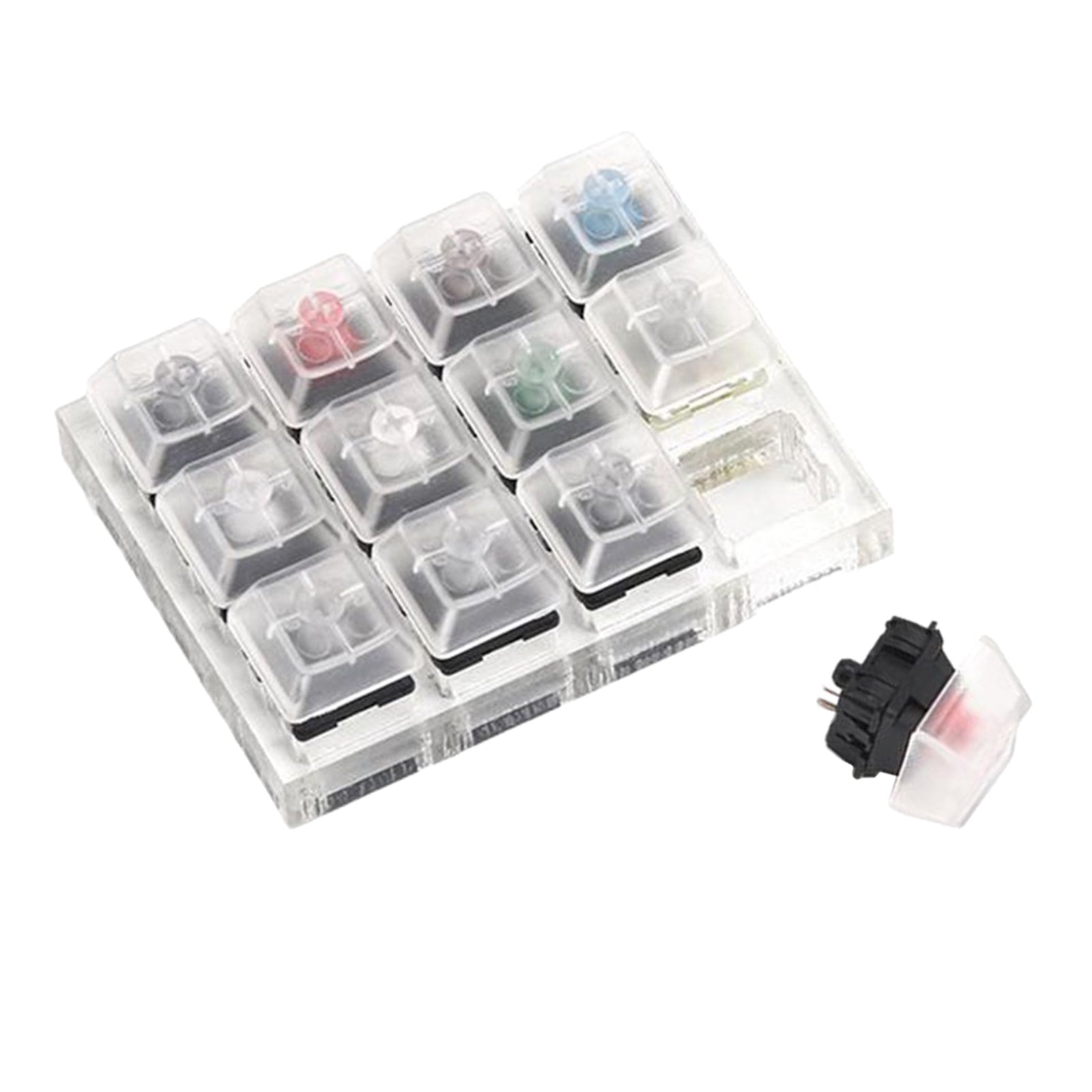 3x4 12 Cherry MX Mechanical 12 Key Switch Tester Testing Translucent Keycaps