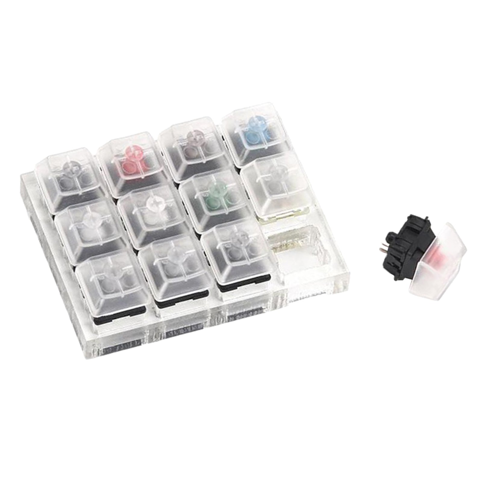 3x4 12 Cherry MX Mechanical 12 Key Switch Tester Testing Translucent Keycaps