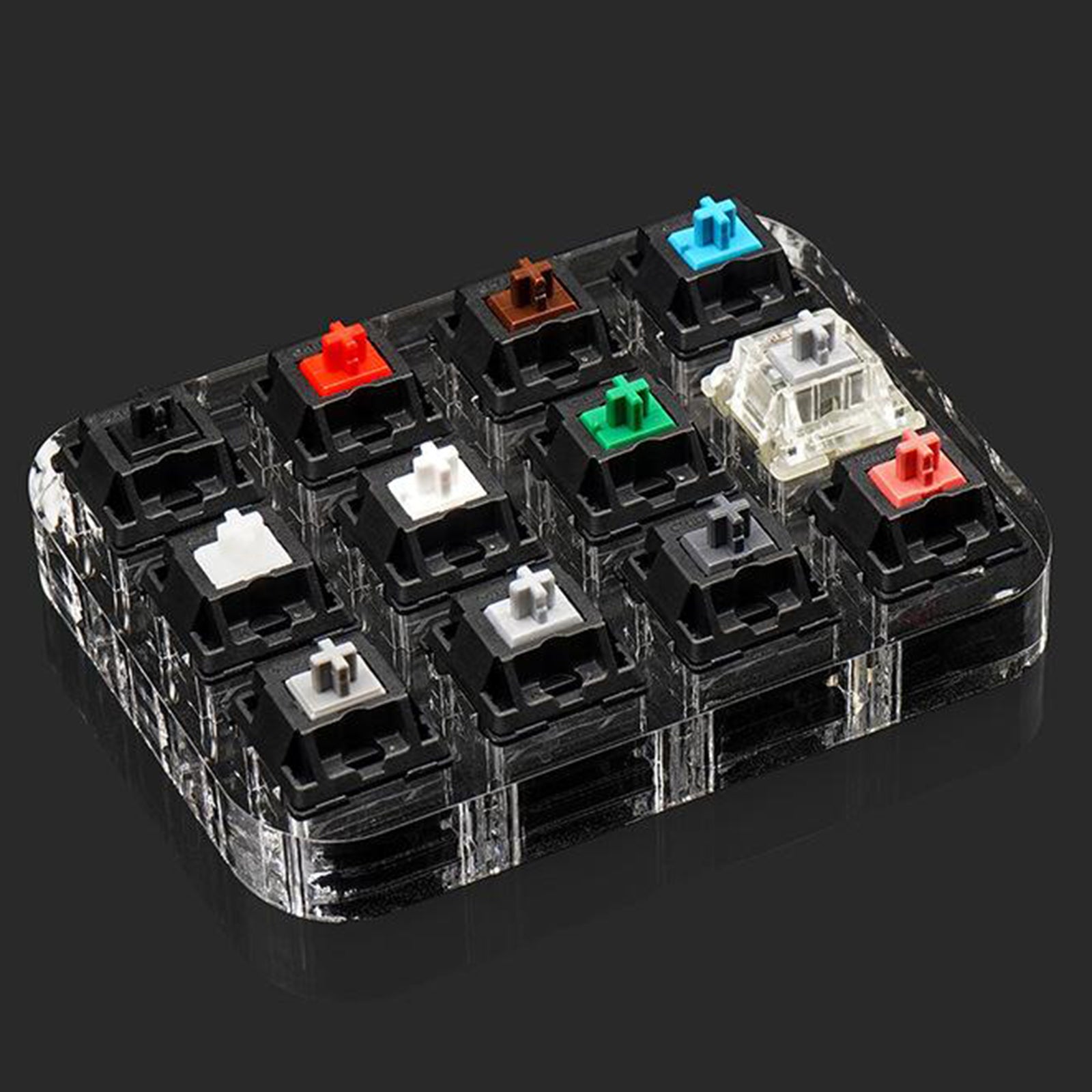 3x4 12 Cherry MX Mechanical 12 Key Switch Tester Testing Translucent Keycaps