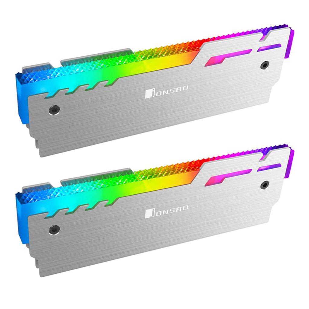 Aluminum Alloy RGB Memory RAM Cooler Radiator Automatic Light Effect for PC